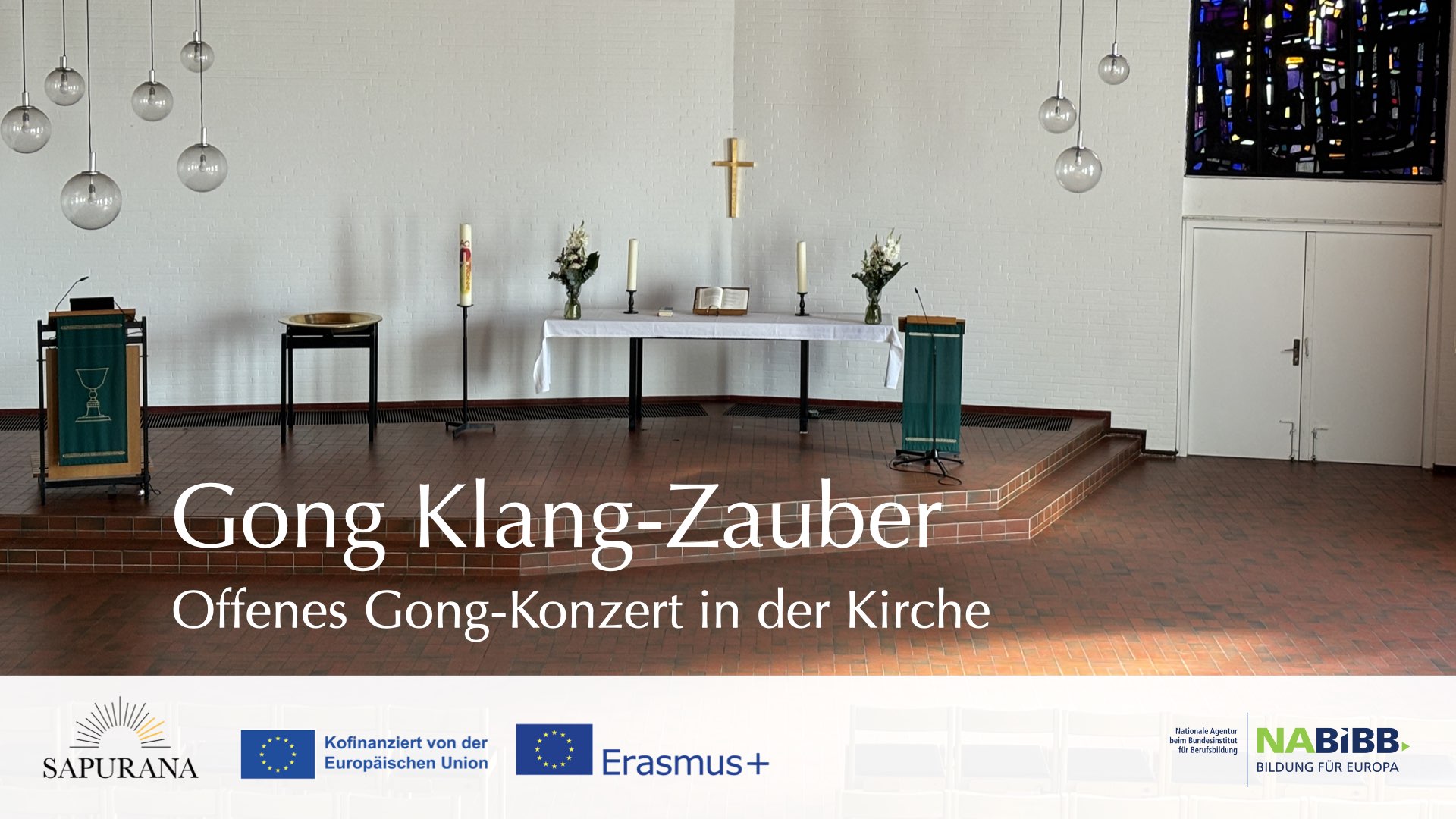 Gongklang-Zauber, Gong-Konzert in der Auferstehungskirche Büdelsdorf