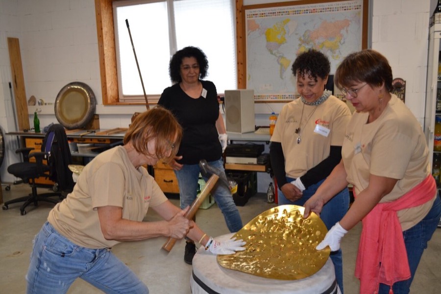 World of Gongs bei Oetken in Fockbek, Tag 2 Gong Sessions