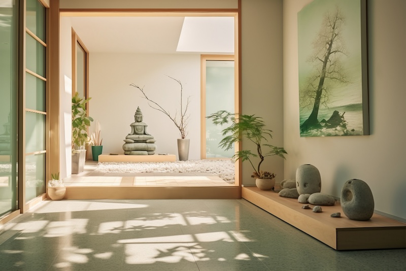 Ruhiger Raum für Klang und Meditation